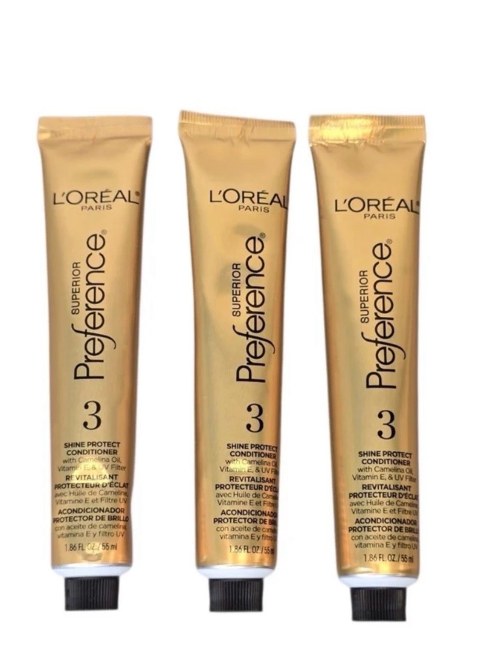 L'Oreal Préférence Shine Protect Conditioner - Gold Tubes